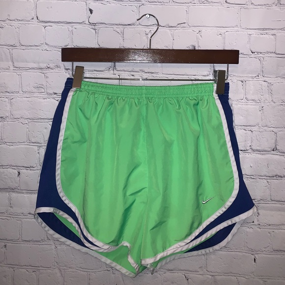 Nike Pants - Nike Dri Fit Lime Green & Blue Athletic shorts M